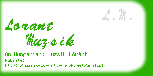 lorant muzsik business card
